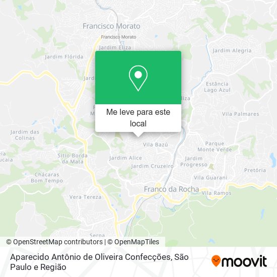 Aparecido Antônio de Oliveira Confecções mapa