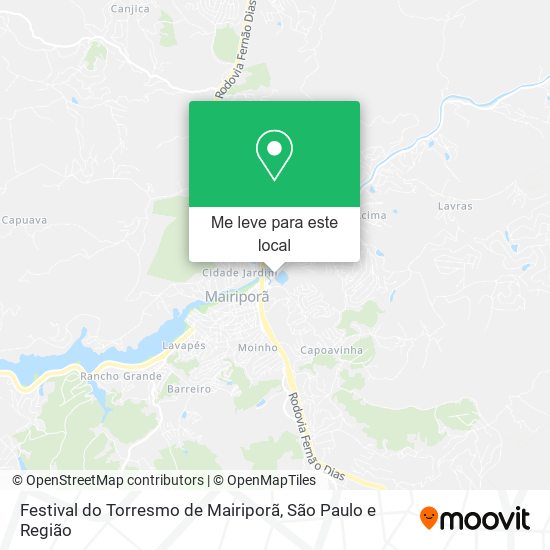 Festival do Torresmo de Mairiporã mapa