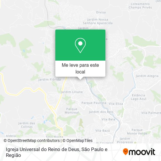 Igreja Universal do Reino de Deus mapa
