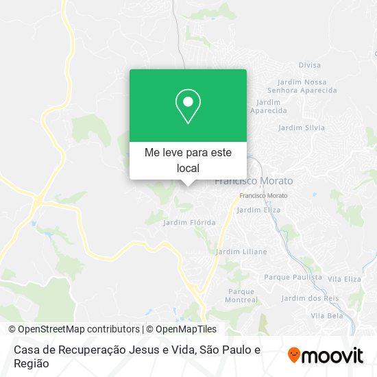 Casa de Recuperação Jesus e Vida mapa