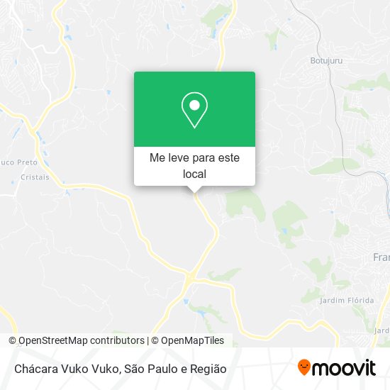 Chácara Vuko Vuko mapa