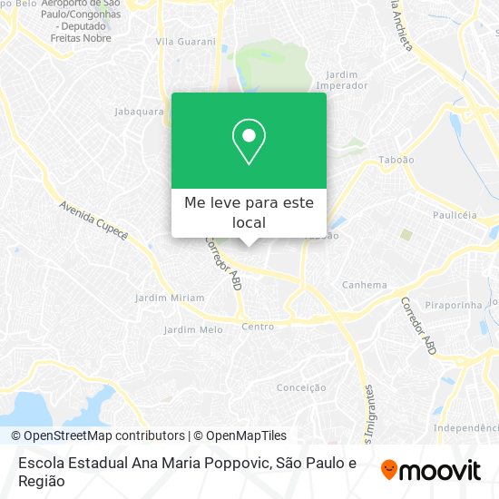 Escola Estadual Ana Maria Poppovic mapa