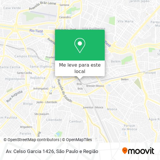 Av. Celso Garcia 1426 mapa