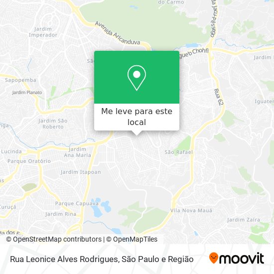 Rua Leonice Alves Rodrigues mapa