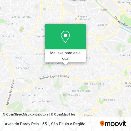 Avenida Darcy Reis 1551 mapa