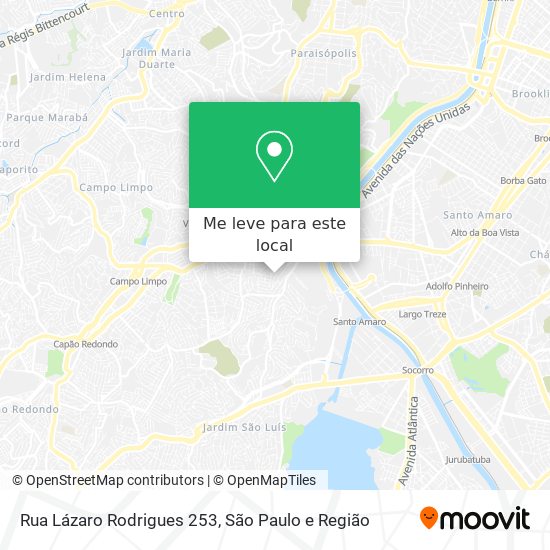 Rua Lázaro Rodrigues 253 mapa