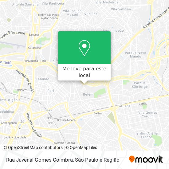 Rua Juvenal Gomes Coimbra mapa