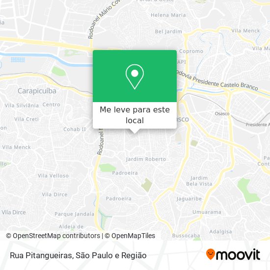 Rua Pitangueiras mapa
