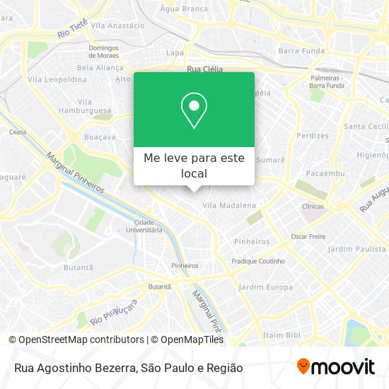 Rua Agostinho Bezerra mapa
