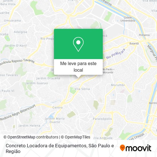 Concreto Locadora de Equipamentos mapa