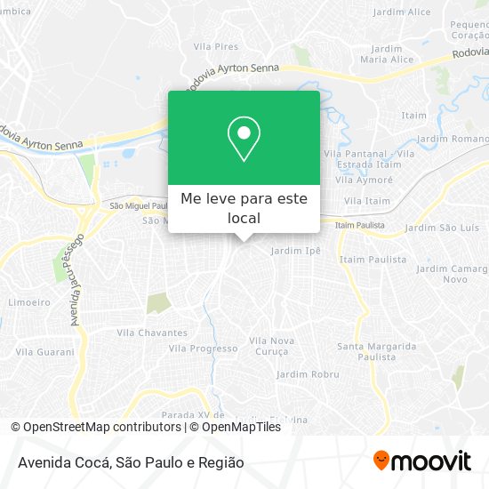 Avenida Cocá mapa