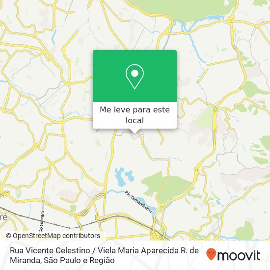 Rua Vicente Celestino / Viela Maria Aparecida R. de Miranda mapa