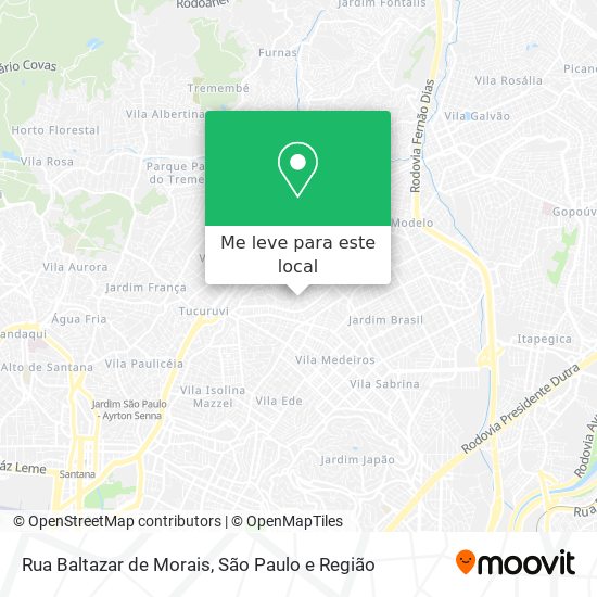 Rua Baltazar de Morais mapa