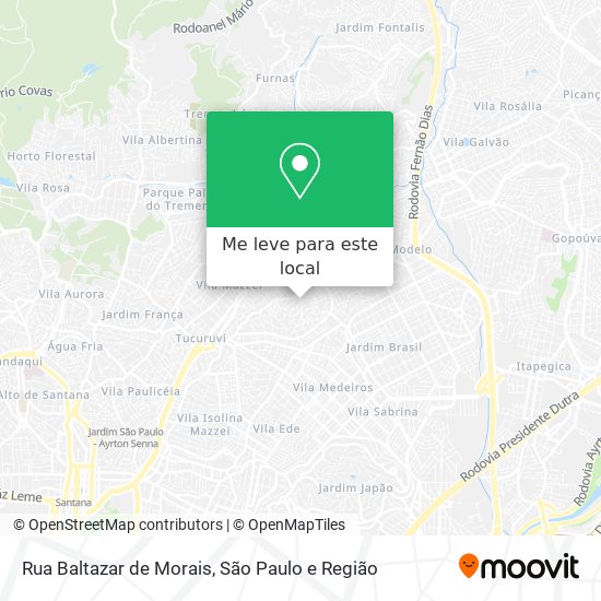 Rua Baltazar de Morais mapa