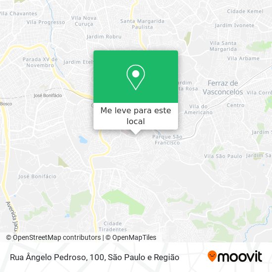Rua Ângelo Pedroso, 100 mapa