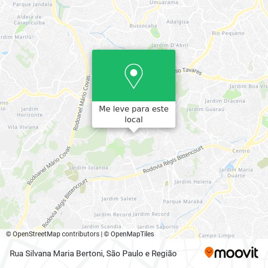 Rua Silvana Maria Bertoni mapa