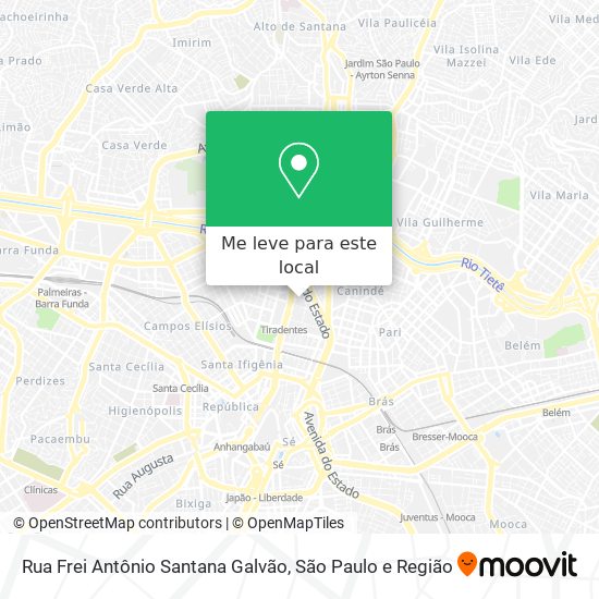 Rua Frei Antônio Santana Galvão mapa