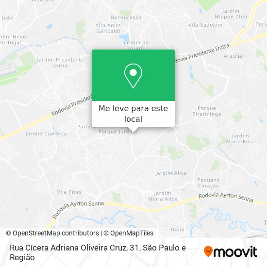 Rua Cícera Adriana Oliveira Cruz, 31 mapa