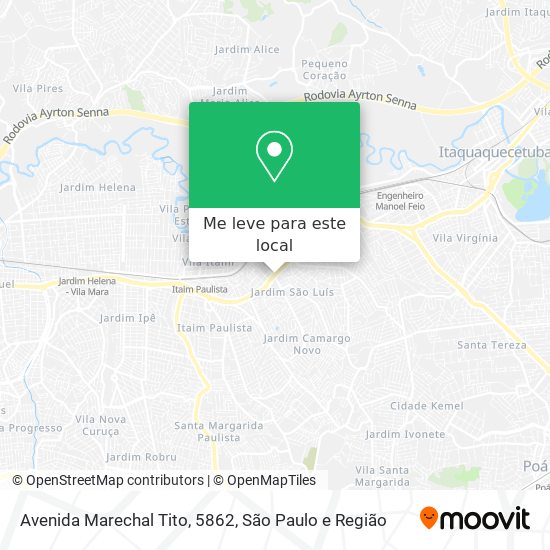 Avenida Marechal Tito, 5862 mapa