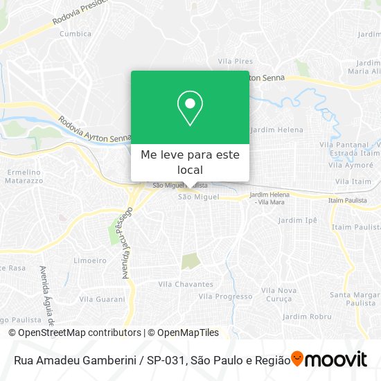 Rua Amadeu Gamberini / SP-031 mapa