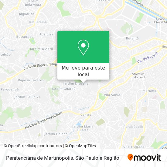 Penitenciária de Martinopolis mapa