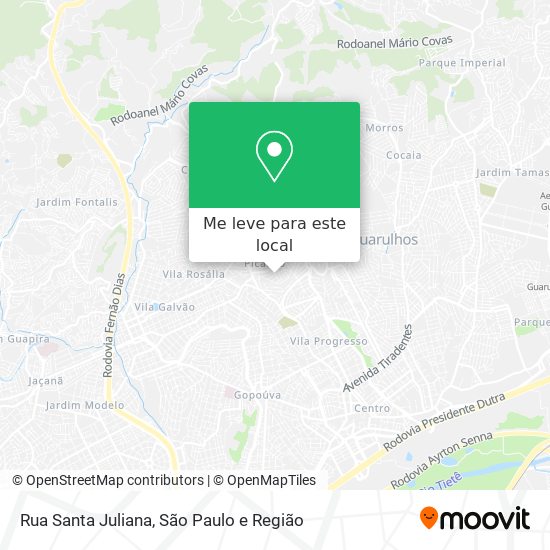 Rua Santa Juliana mapa