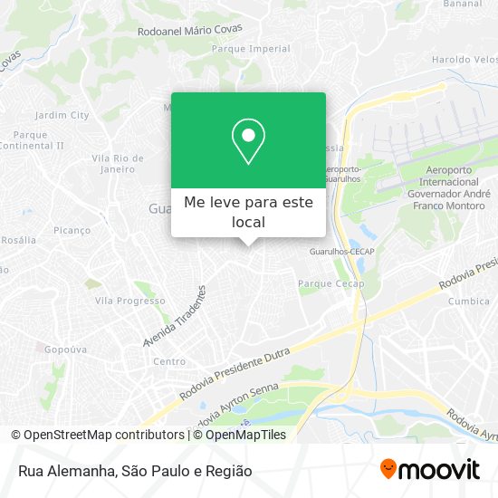 Rua Alemanha mapa