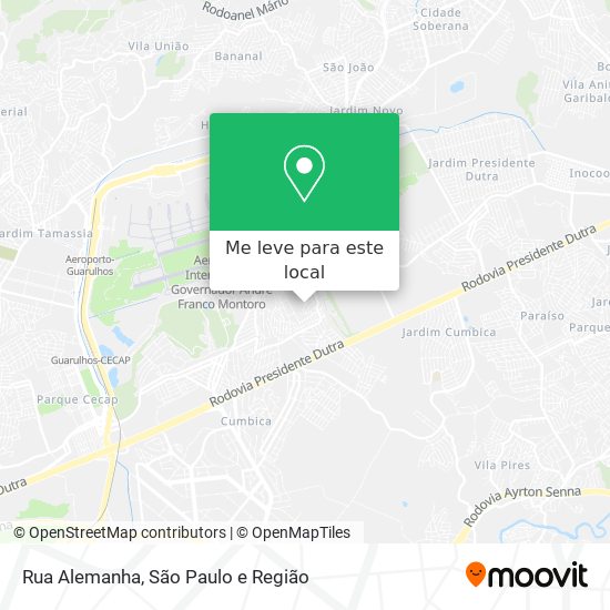 Rua Alemanha mapa