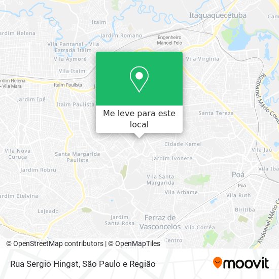 Rua Sergio Hingst mapa