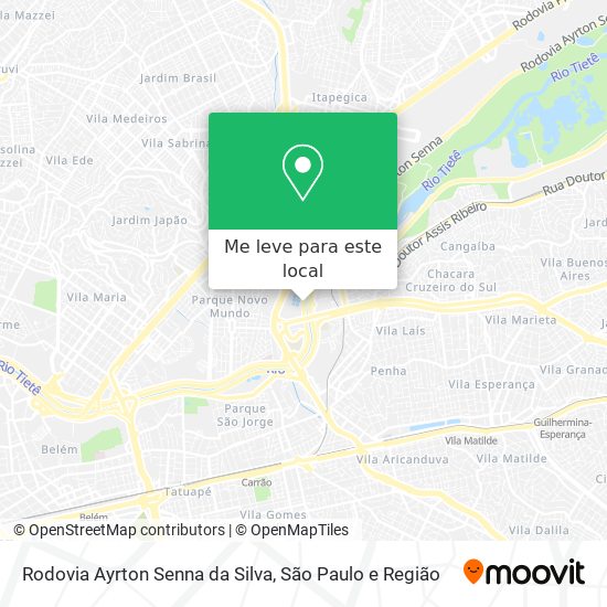 Rodovia Ayrton Senna da Silva mapa
