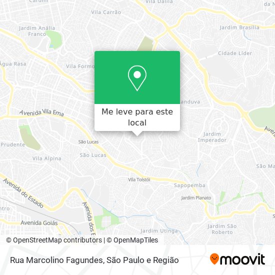 Rua Marcolino Fagundes mapa