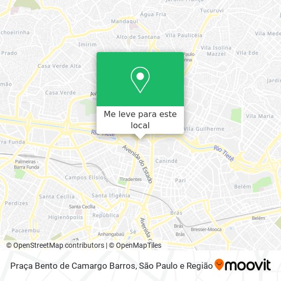 Praça Bento de Camargo Barros mapa