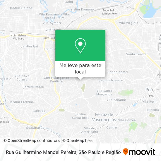 Rua Guilhermino Manoel Pereira mapa