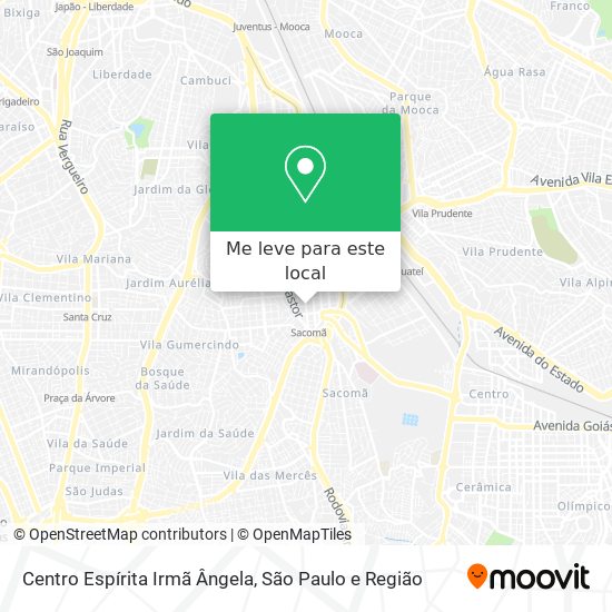 Centro Espírita Irmã Ângela mapa