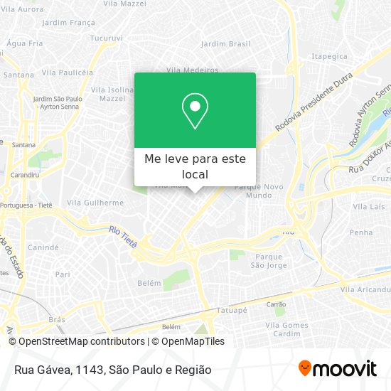 Rua Gávea, 1143 mapa