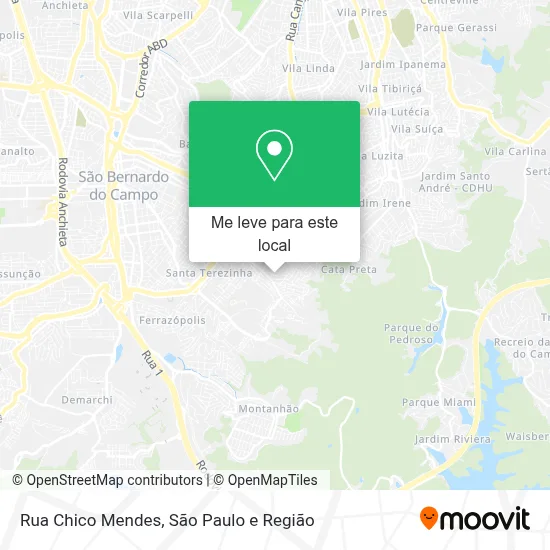 Rua Chico Mendes mapa