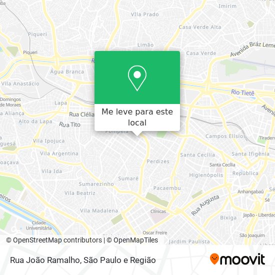 Rua João Ramalho mapa