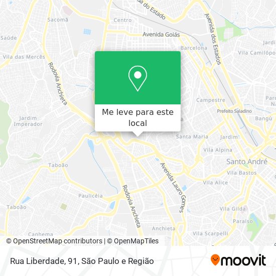 Rua Liberdade, 91 mapa