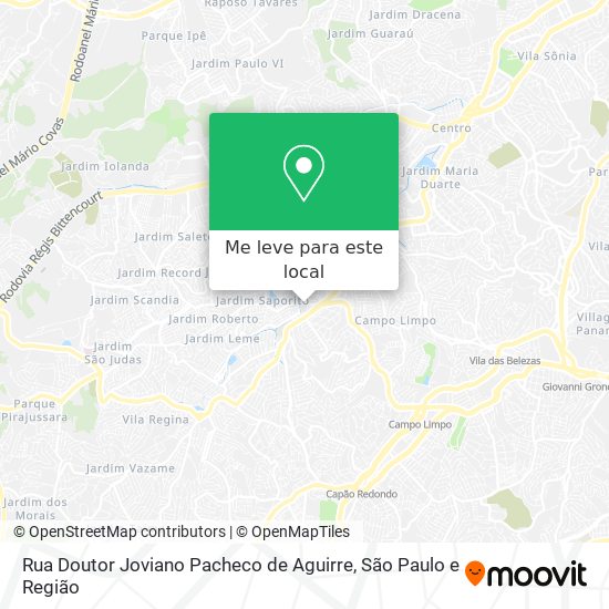 Rua Doutor Joviano Pacheco de Aguirre mapa