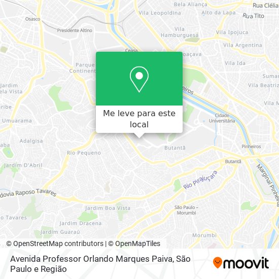 Avenida Professor Orlando Marques Paiva mapa