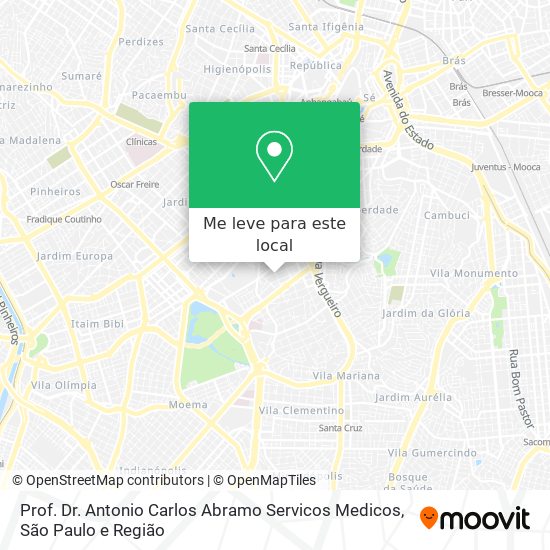 Prof. Dr. Antonio Carlos Abramo Servicos Medicos mapa