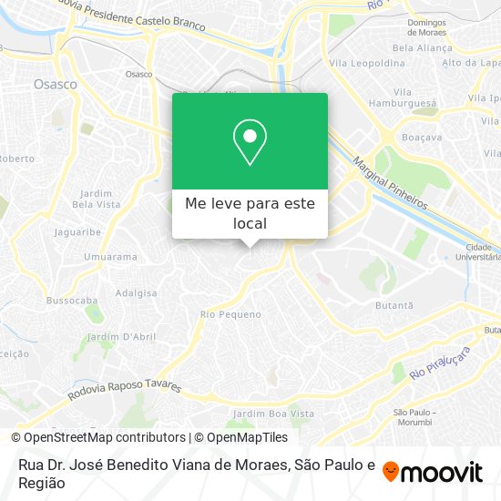 Rua Dr. José Benedito Viana de Moraes mapa