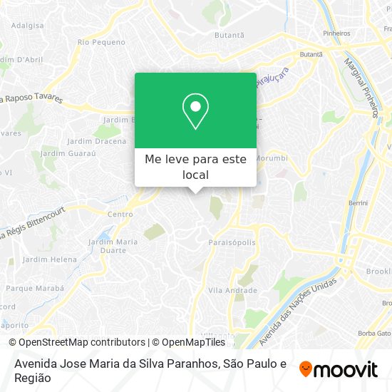 Avenida Jose Maria da Silva Paranhos mapa