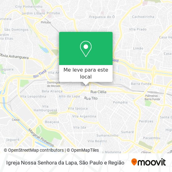 Igreja Nossa Senhora da Lapa mapa