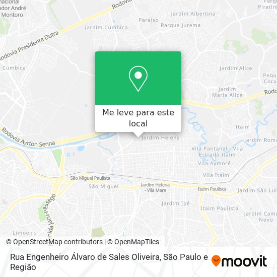 Rua Engenheiro Álvaro de Sales Oliveira mapa