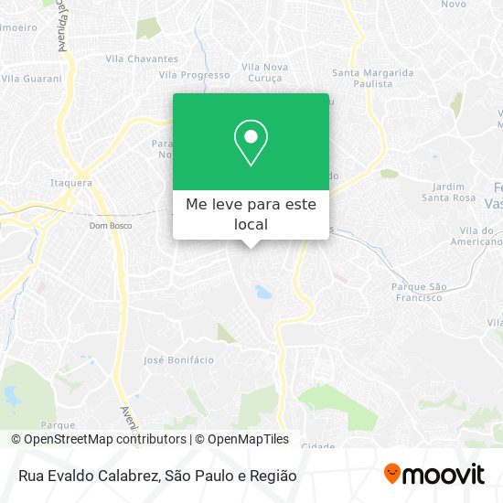 Rua Evaldo Calabrez mapa