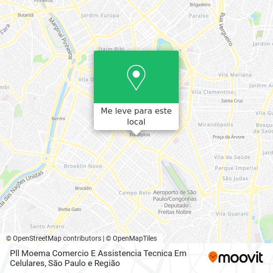 Pll Moema Comercio E Assistencia Tecnica Em Celulares mapa