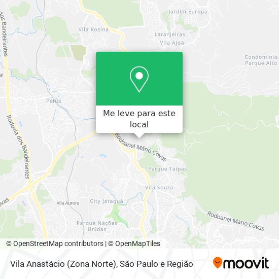 Vila Anastácio (Zona Norte) mapa