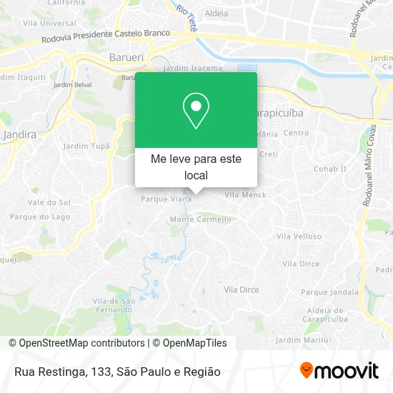 Rua Restinga, 133 mapa