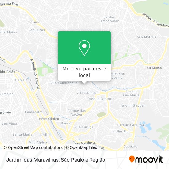 Jardim das Maravilhas mapa